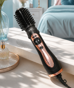 Фен щітка з обертанням Professional Hot AIR BRUSH фен для волосся, фен-щітка браш для об'єму, браш для волосся 1000 Вт