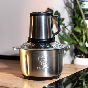 Подрібнювач для кухні MultiFunction Food Blender 500 Вт, подрібнювач чопер кухонний, блендер з металічною чашою, Black