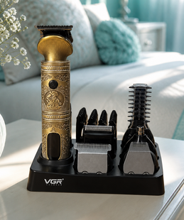 Тример для бороди STYLISH PROFESSIONAL SET Машинка для стрижки волосся аккумуляторна, тример для носа, універсальний тример для тіла, тример для гоління
