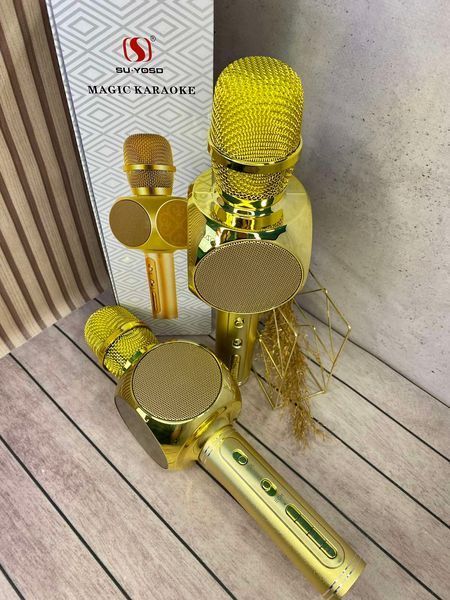 Бездротовий караоке мікрофон magic karaoke pro дитячий мікрофон караоке,колонка, караоке мікрофон,gold ( ys-63 )