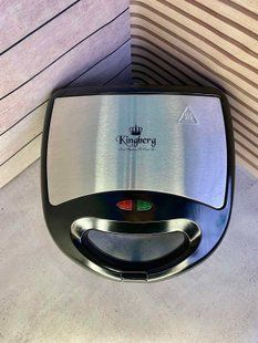 Мультимейкер 3 в 1 Kingberg multigrill 800w бутербродниця, гриль, вафельниця зі знімними формами (kb-2046)