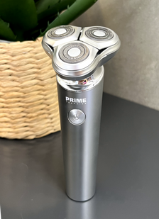 Электробритва мужская PRIME Tehnics, Бритва для бритья электрическая, водонепроницаемая с 2 скоростями, Серебряная